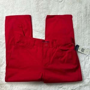 NWT, chaps red capris, size 4